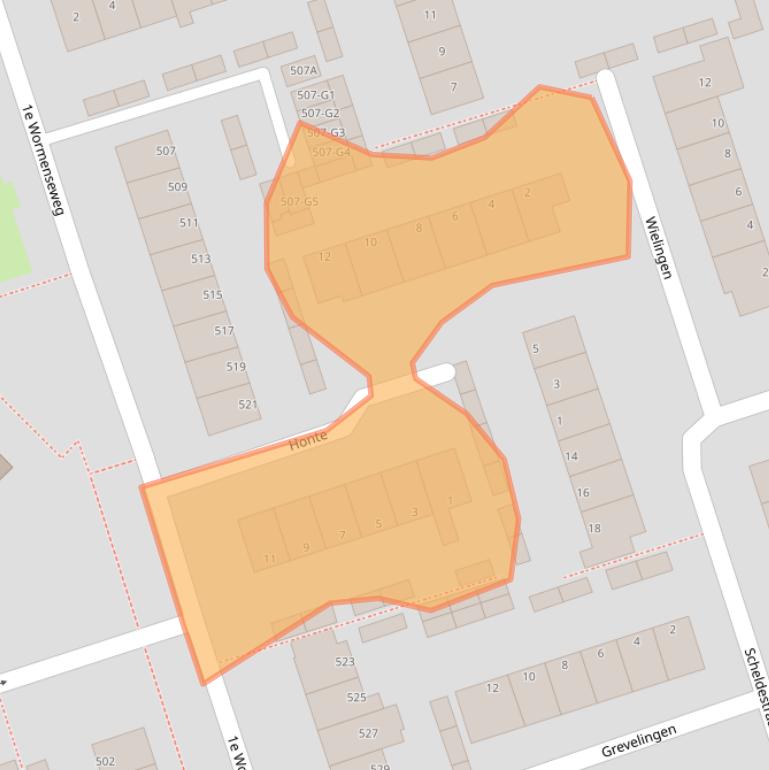 Kaart van postcodegebied 7333HR.