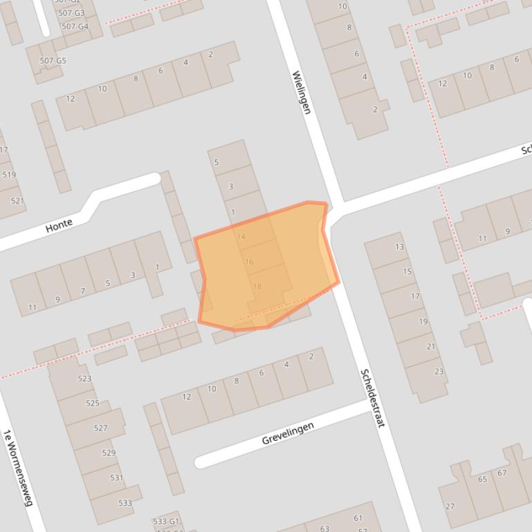 Kaart van postcodegebied 7333HX.