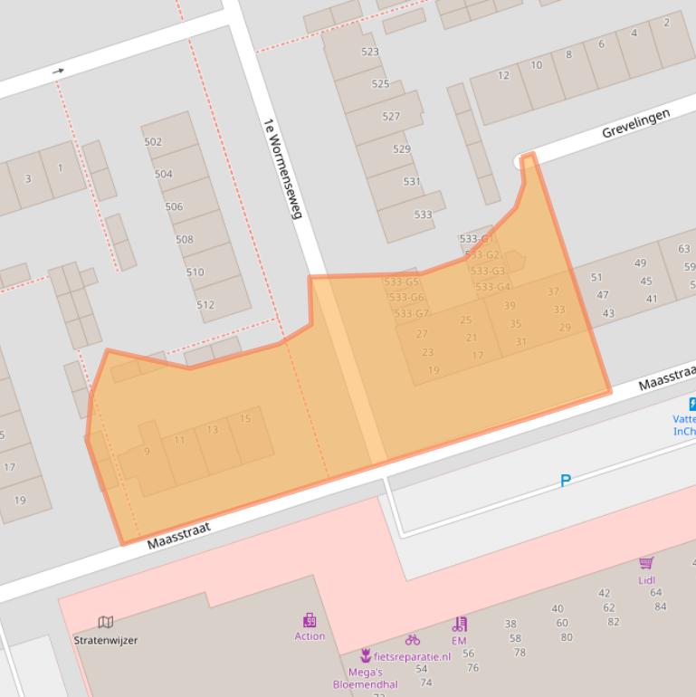 Kaart van postcodegebied 7333JC.