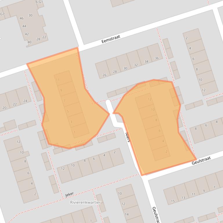 Kaart van postcodegebied 7333KE.
