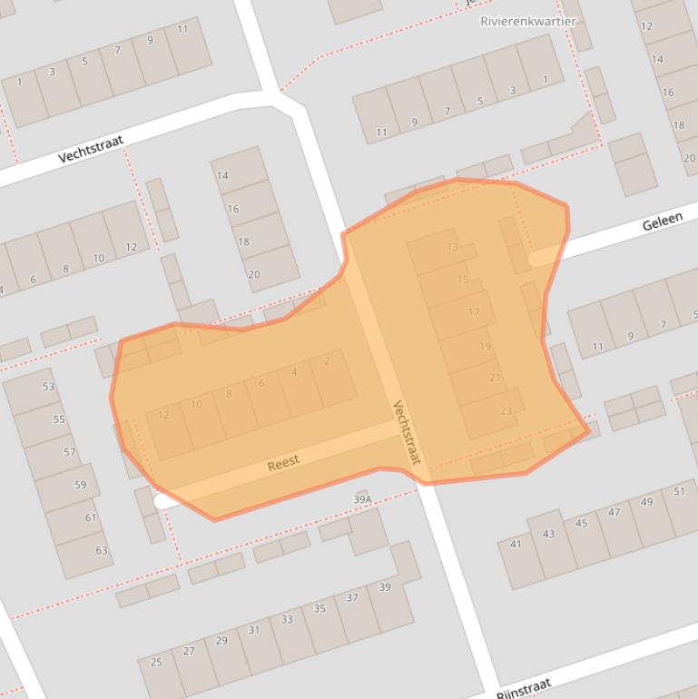 Kaart van postcodegebied 7333KH.