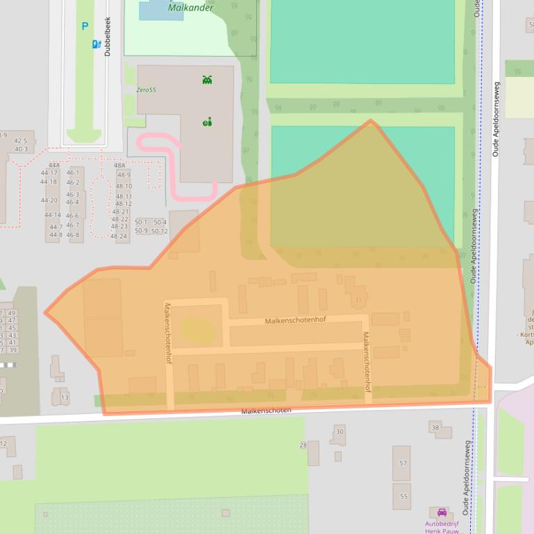 Kaart van postcodegebied 7333NK.
