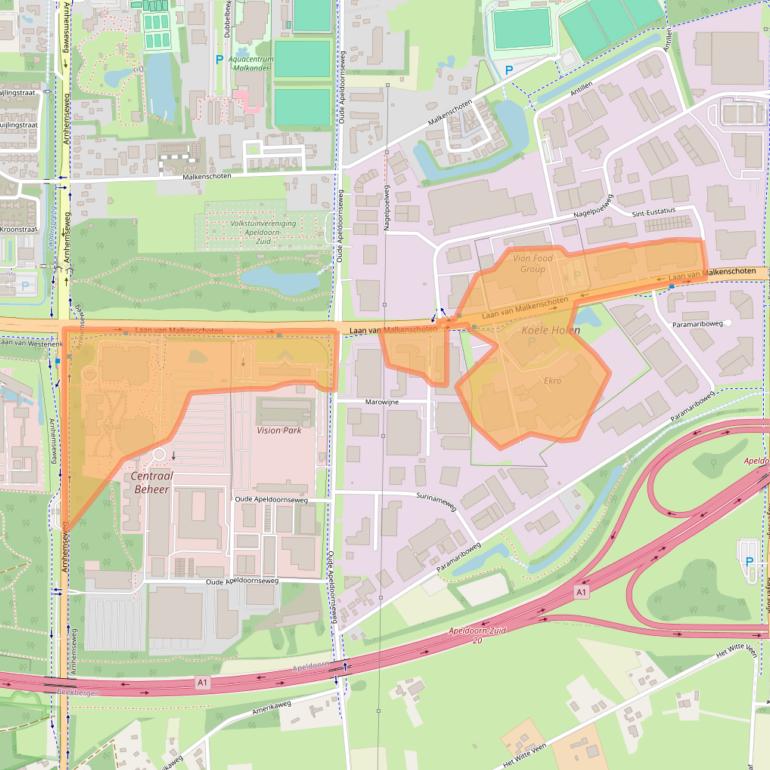 Kaart van postcodegebied 7333NP.