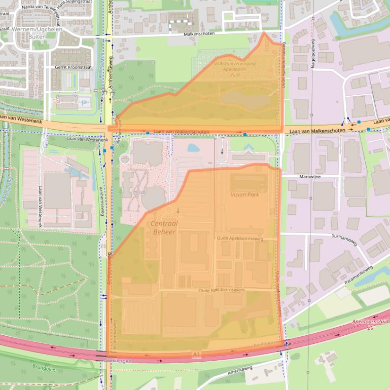 Kaart van postcodegebied 7333NR.