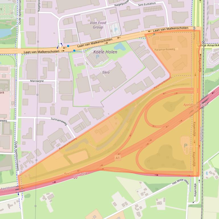 Kaart van postcodegebied 7333PB.