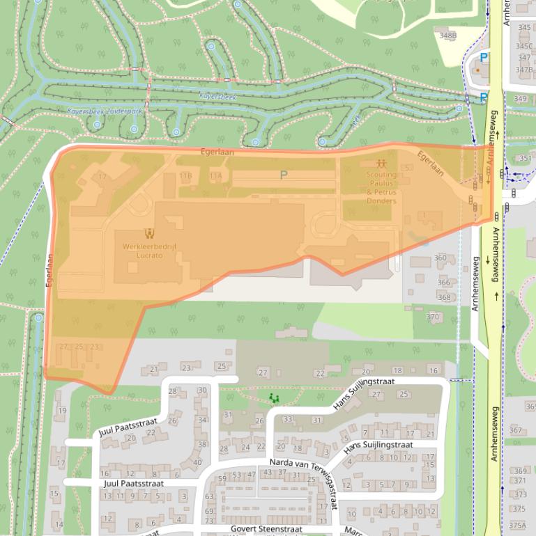 Kaart van postcodegebied 7334AD.