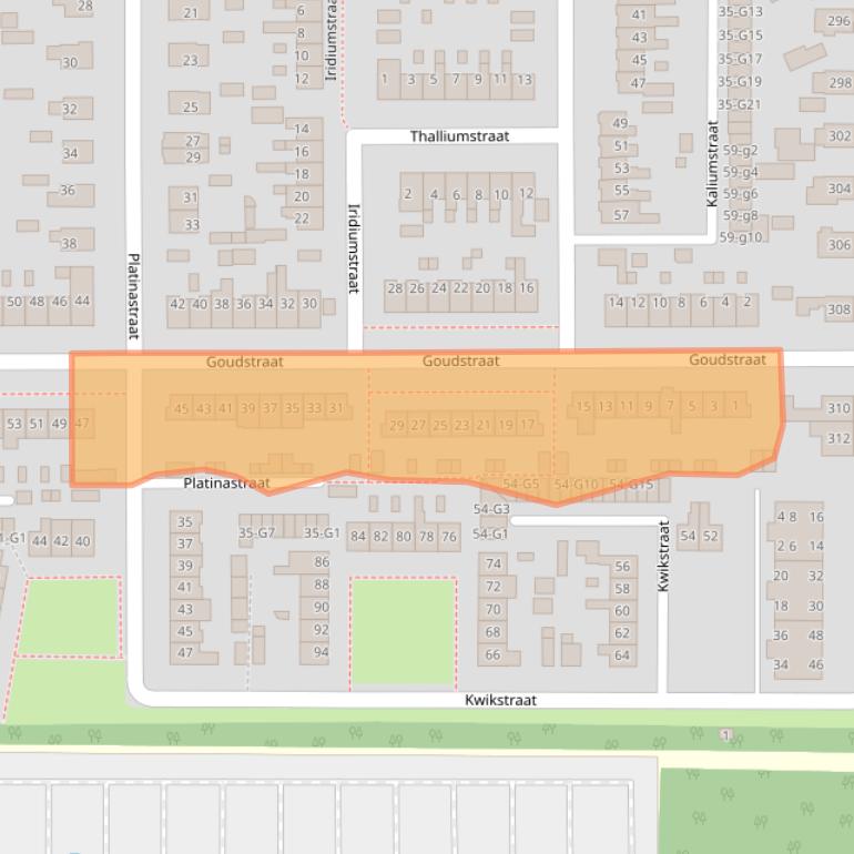 Kaart van postcodegebied 7334BS.