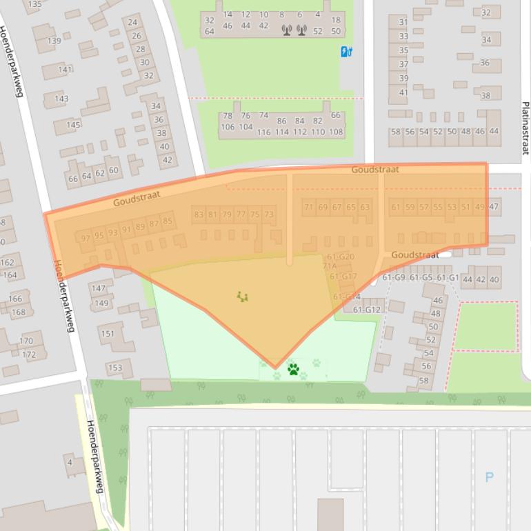 Kaart van postcodegebied 7334BT.