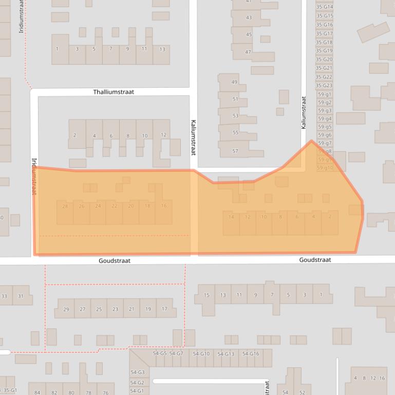 Kaart van postcodegebied 7334BV.