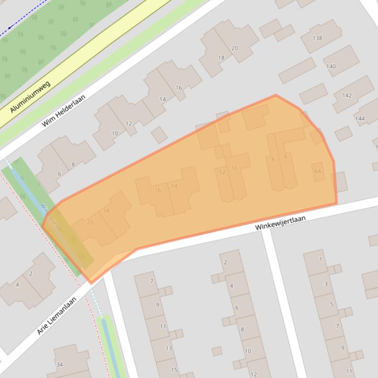 Kaart van postcodegebied 7334CJ.