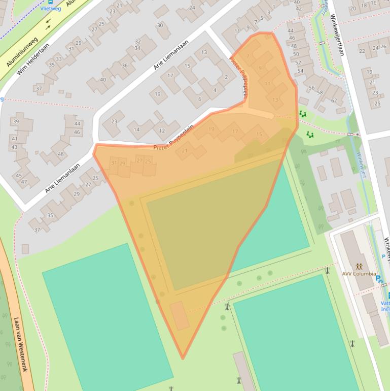 Kaart van postcodegebied 7334CT.