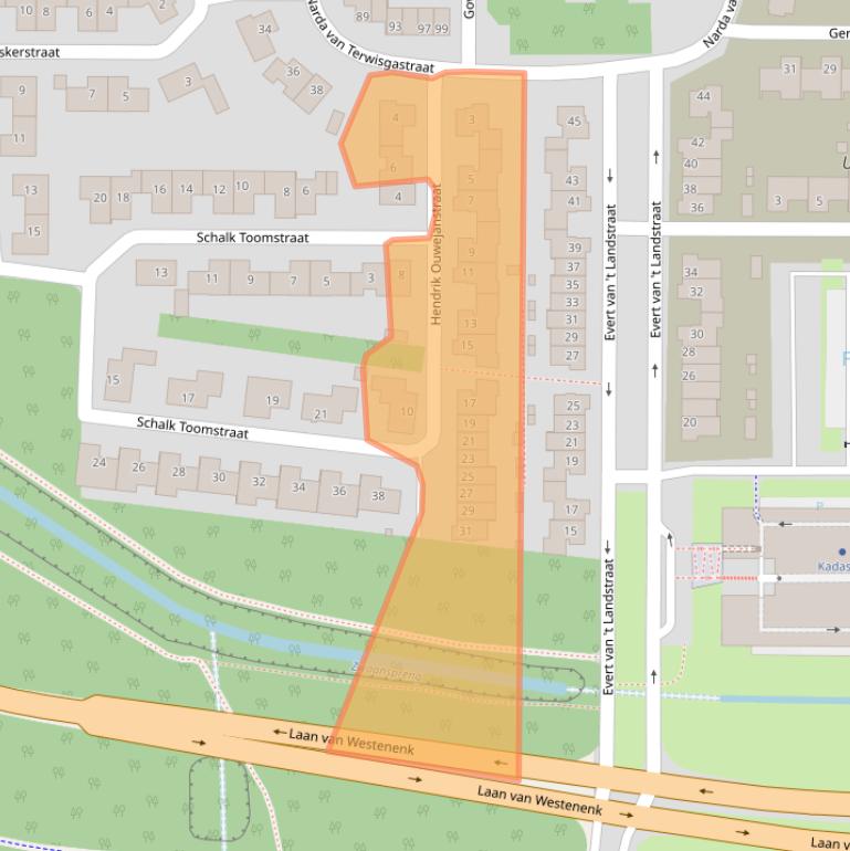 Kaart van postcodegebied 7334DJ.