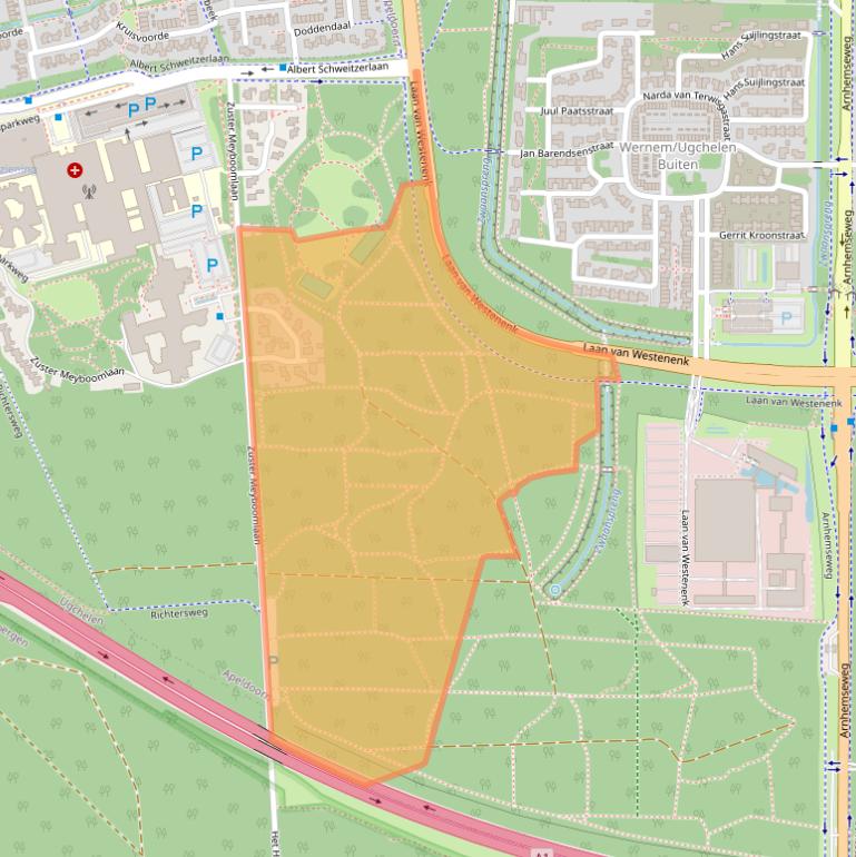 Kaart van postcodegebied 7334DN.
