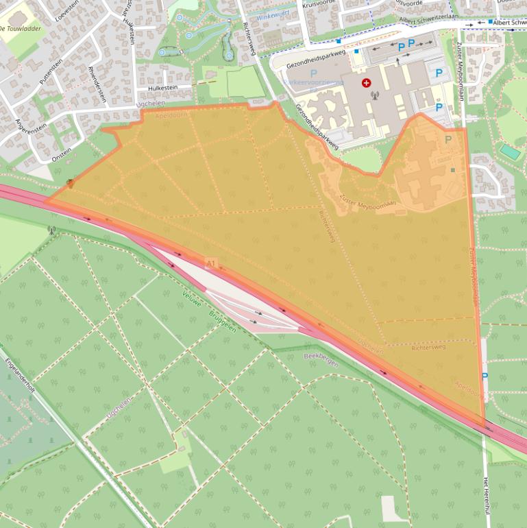 Kaart van postcodegebied 7334DV.