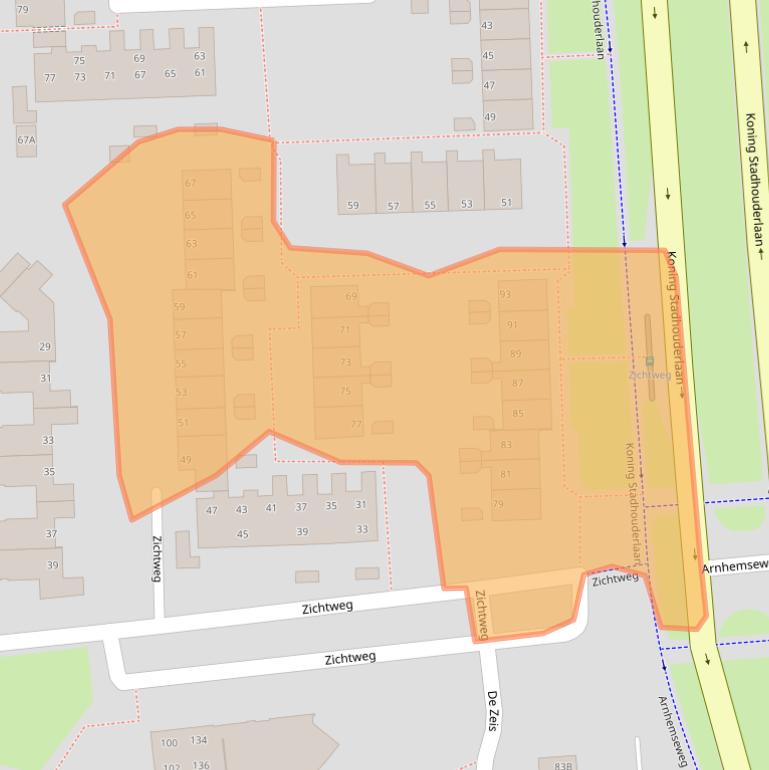 Kaart van postcodegebied 7335AX.