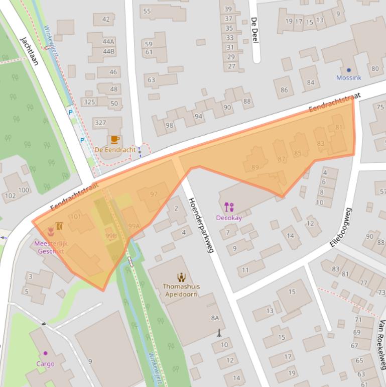Kaart van postcodegebied 7335CG.