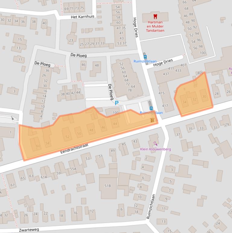 Kaart van postcodegebied 7335CJ.