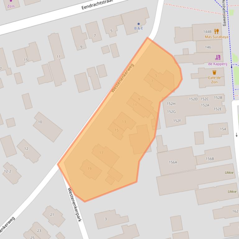 Kaart van postcodegebied 7335CR.