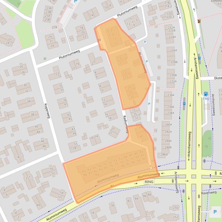 Kaart van postcodegebied 7335DV.