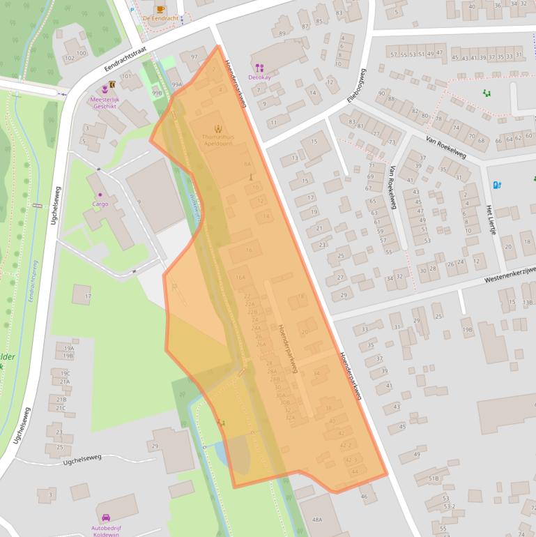 Kaart van postcodegebied 7335GT.