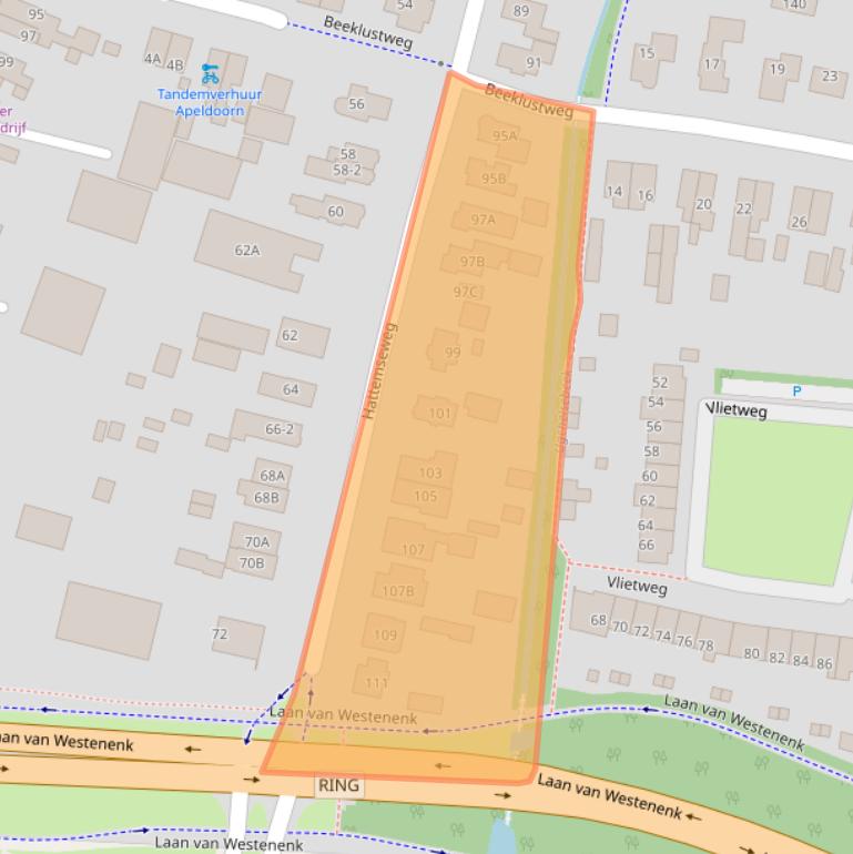 Kaart van postcodegebied 7335JK.