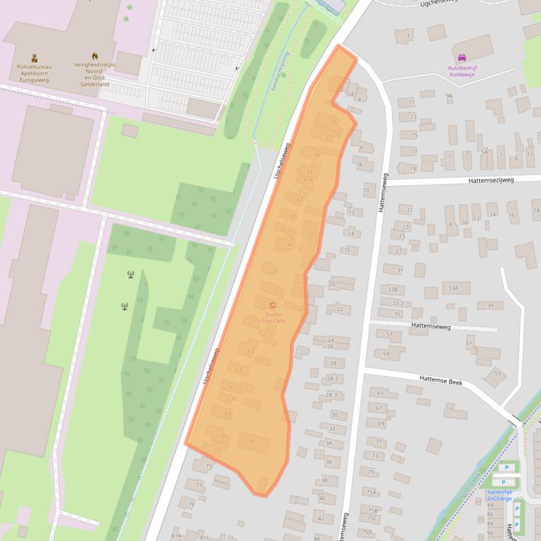 Kaart van postcodegebied 7335JR.