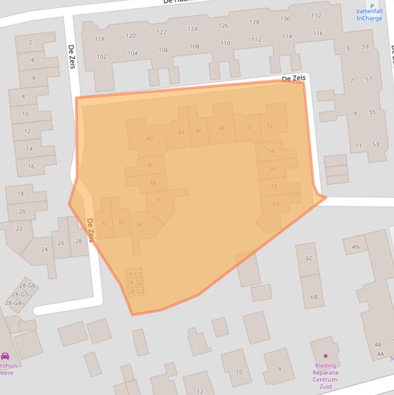 Kaart van postcodegebied 7335KB.