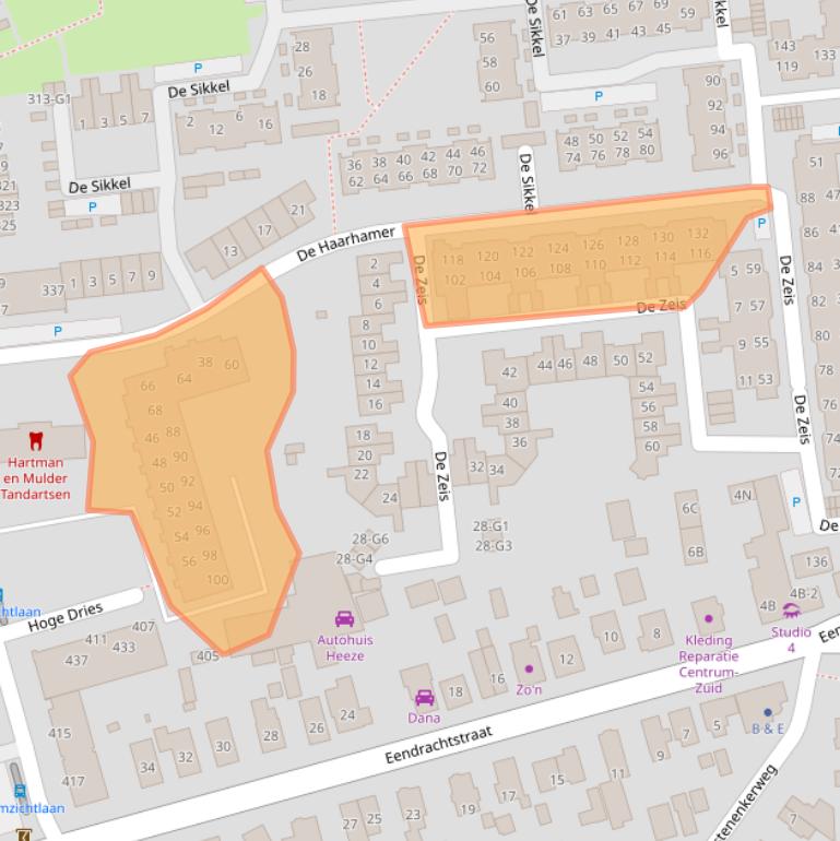 Kaart van postcodegebied 7335KH.