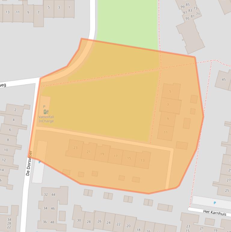 Kaart van postcodegebied 7335LS.