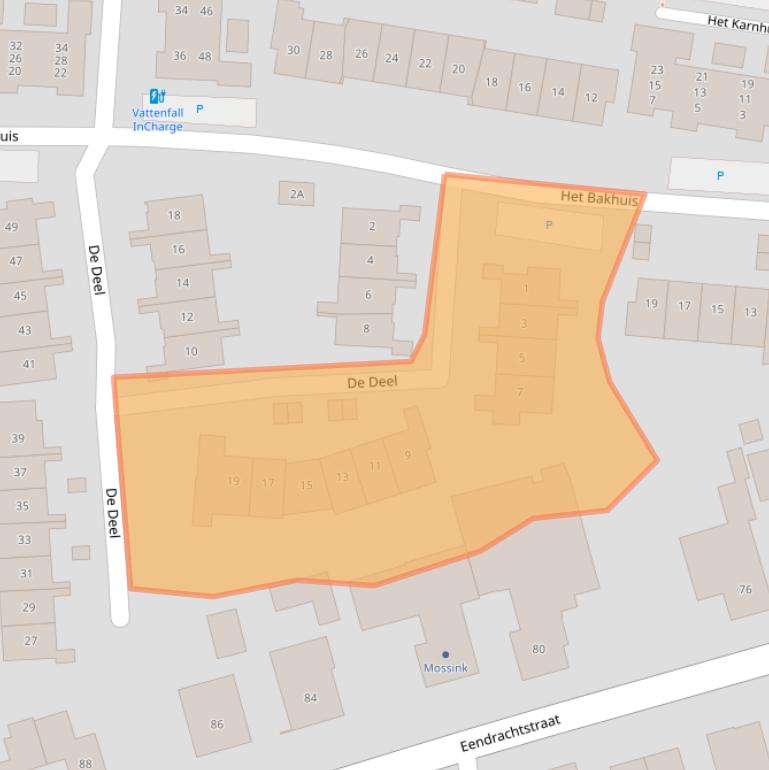 Kaart van postcodegebied 7335MD.