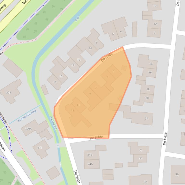 Kaart van postcodegebied 7335MJ.