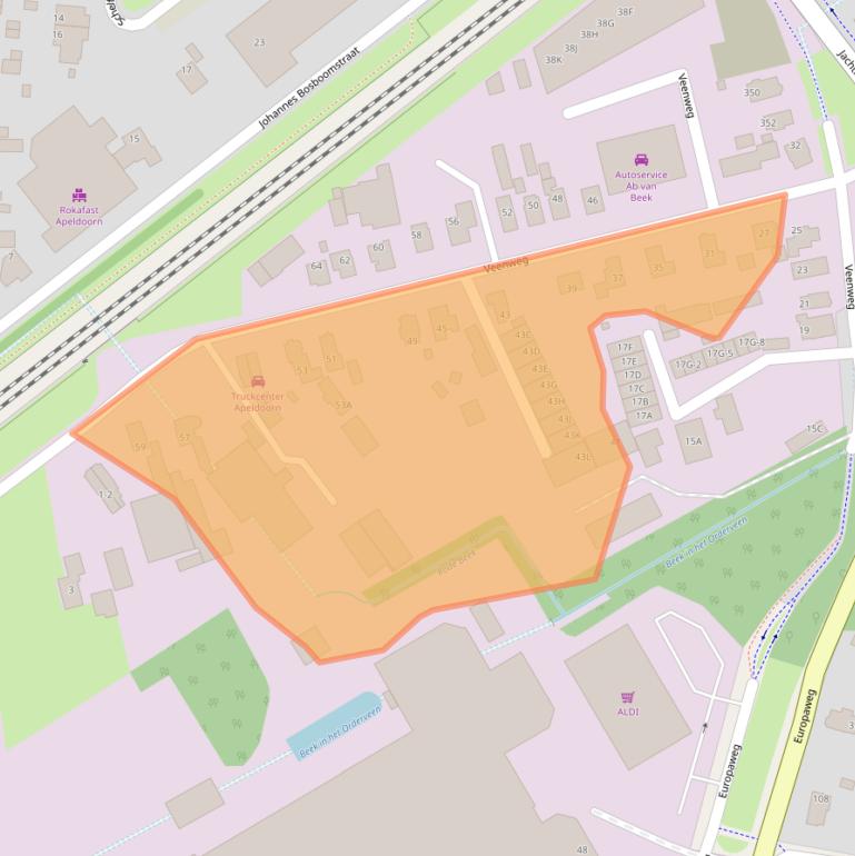 Kaart van postcodegebied 7336AE.