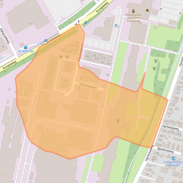 Kaart van postcodegebied 7336AS.