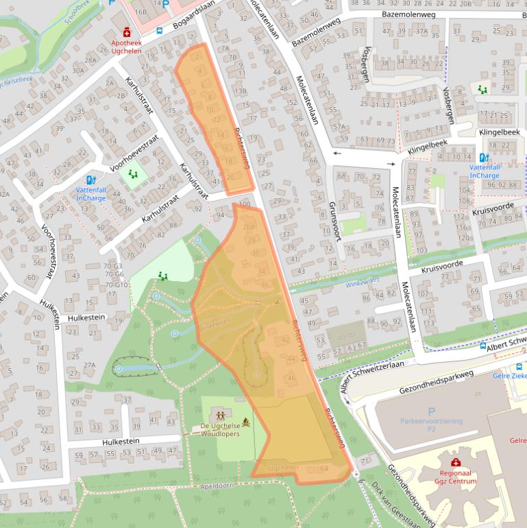Kaart van postcodegebied 7339AB.