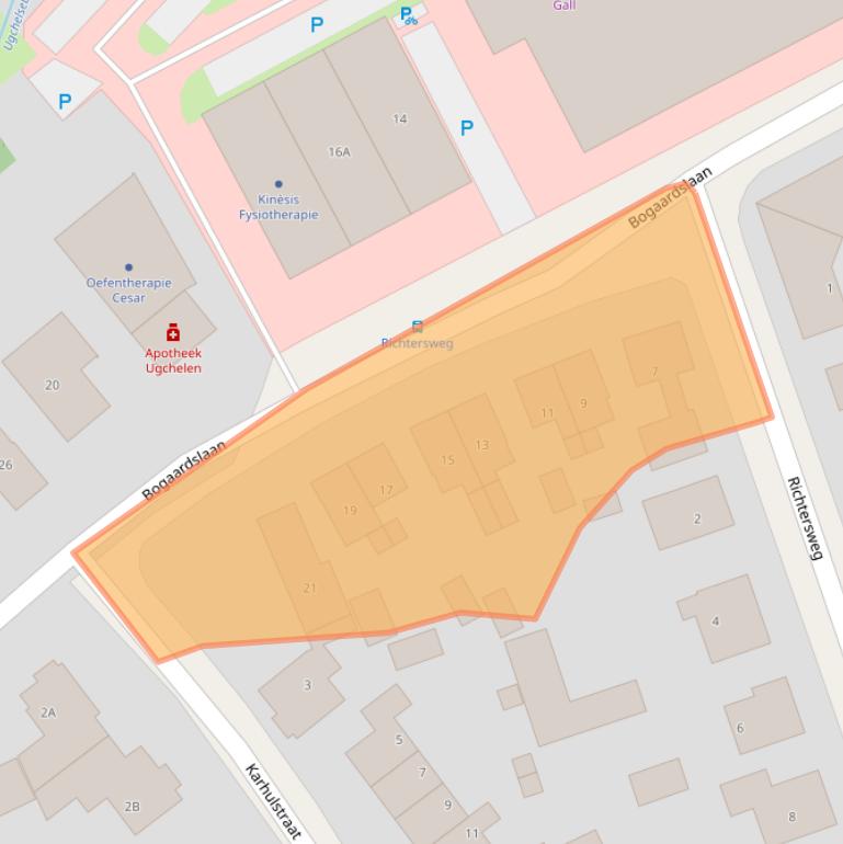 Kaart van postcodegebied 7339AJ.