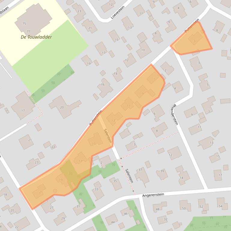 Kaart van postcodegebied 7339BC.