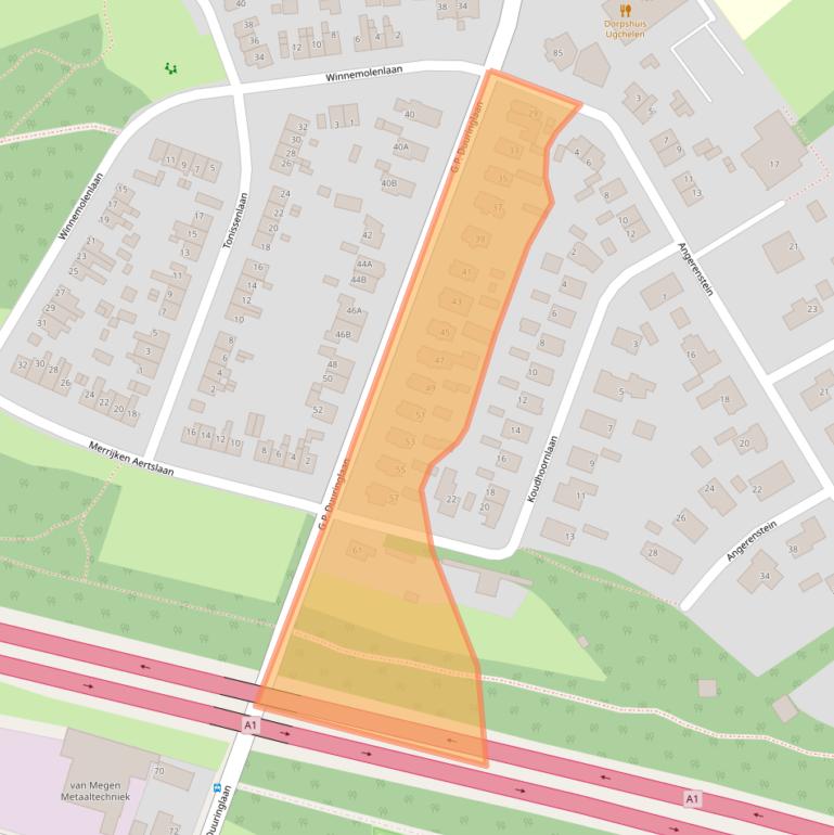 Kaart van postcodegebied 7339BT.