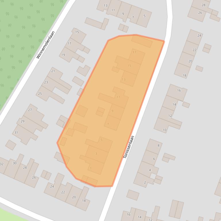 Kaart van postcodegebied 7339CB.