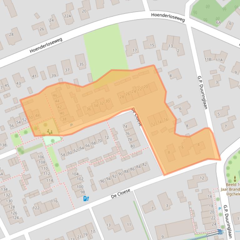 Kaart van postcodegebied 7339CN.