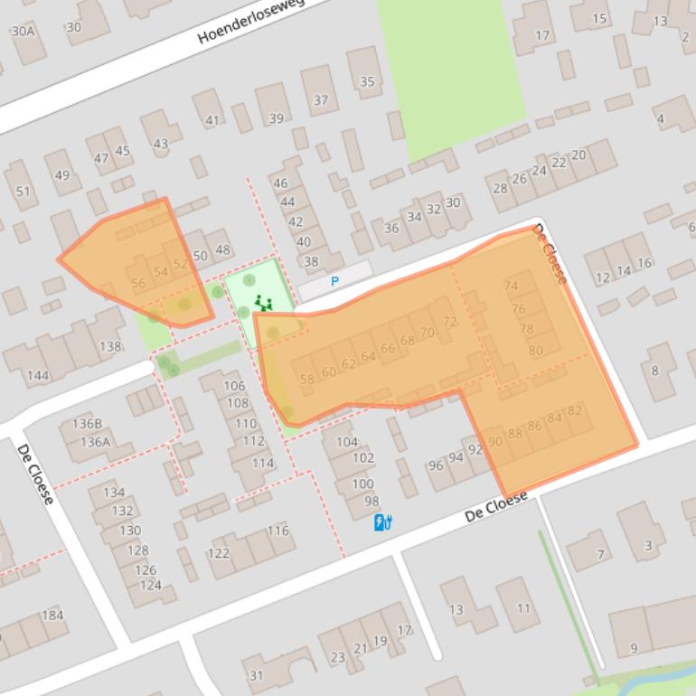 Kaart van postcodegebied 7339CP.