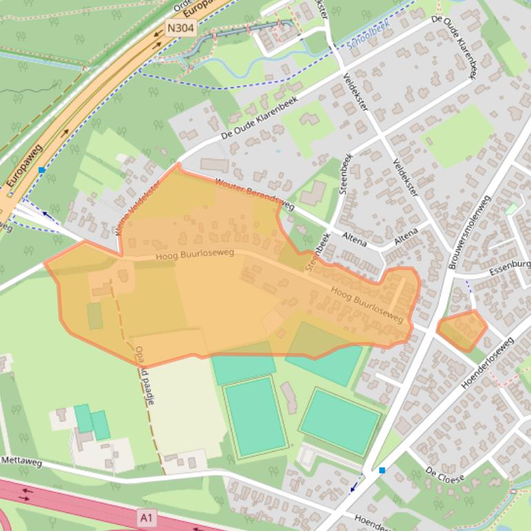 Kaart van postcodegebied 7339EK.