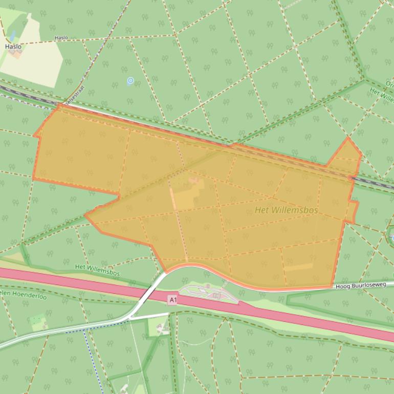 Kaart van postcodegebied 7339EP.