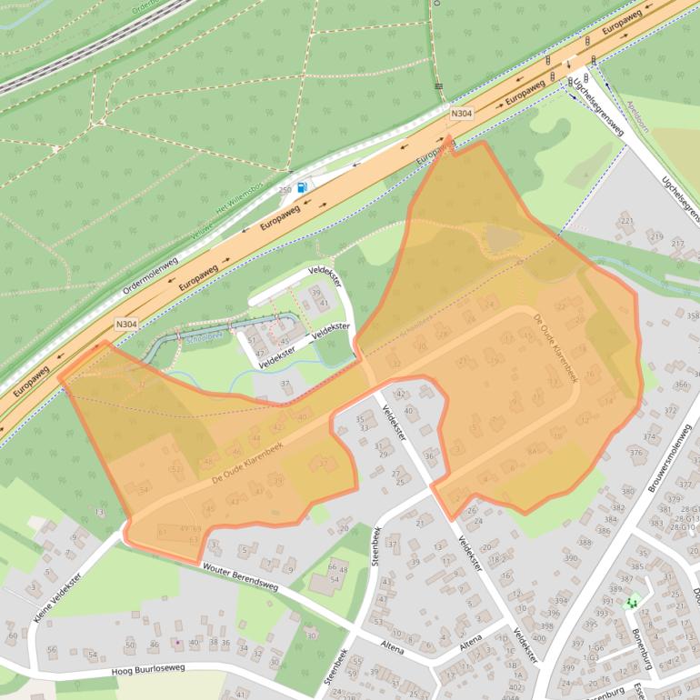 Kaart van postcodegebied 7339EZ.