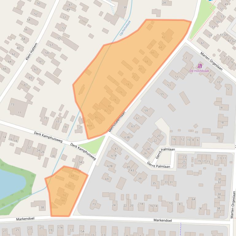 Kaart van postcodegebied 7339HE.