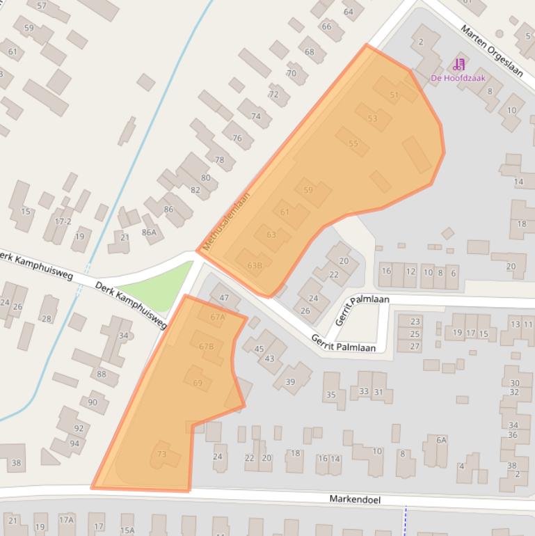 Kaart van postcodegebied 7339HG.