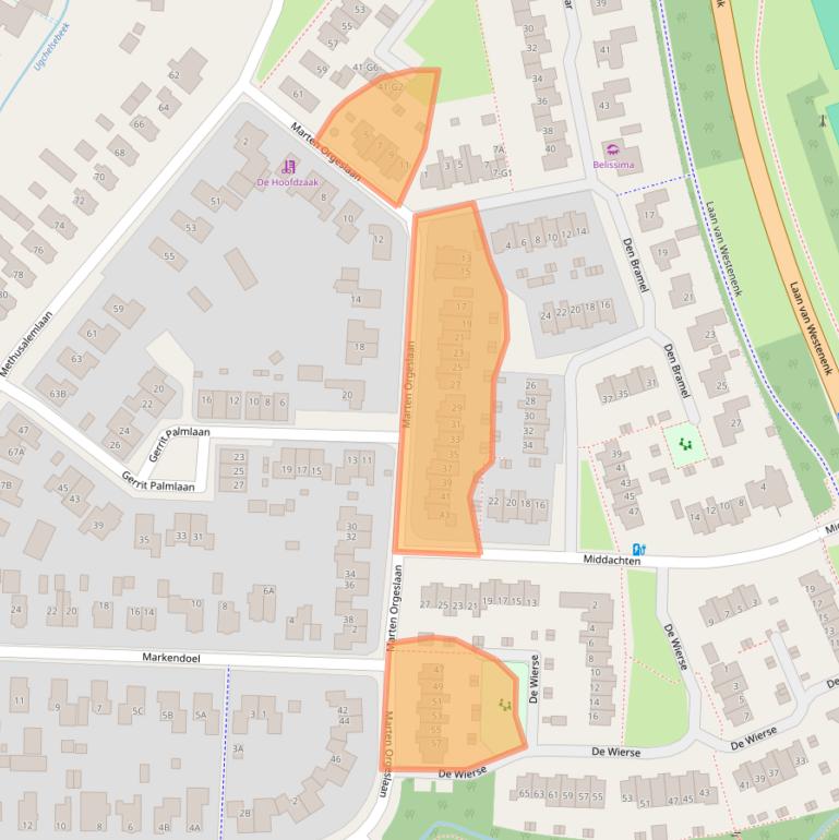 Kaart van postcodegebied 7339HT.