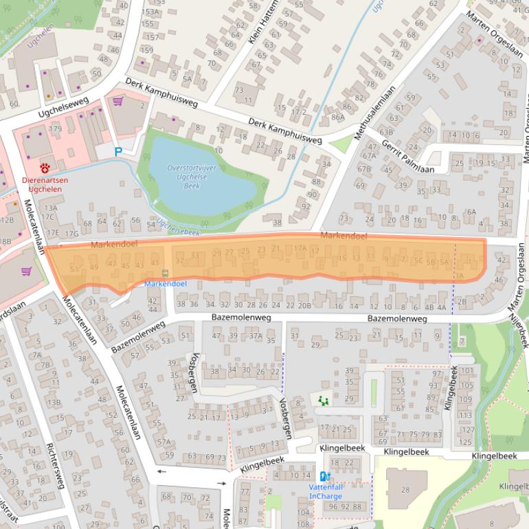 Kaart van postcodegebied 7339JA.