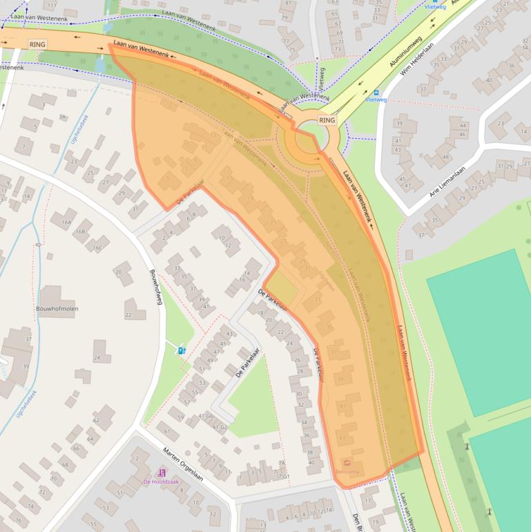 Kaart van postcodegebied 7339JC.