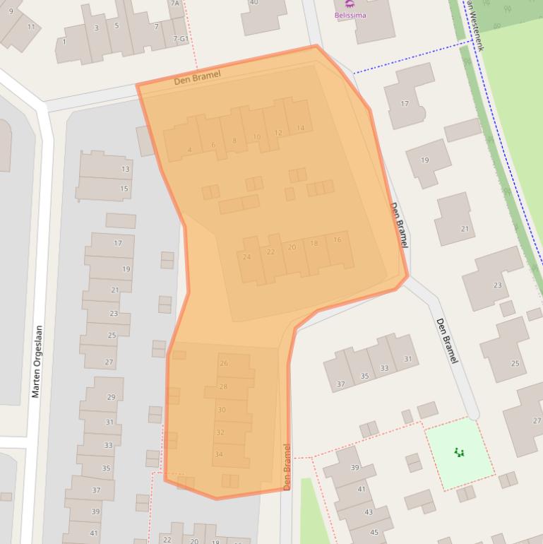 Kaart van postcodegebied 7339JD.