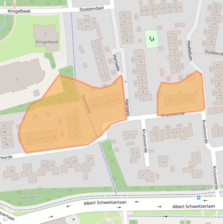 Kaart van postcodegebied 7339KT.